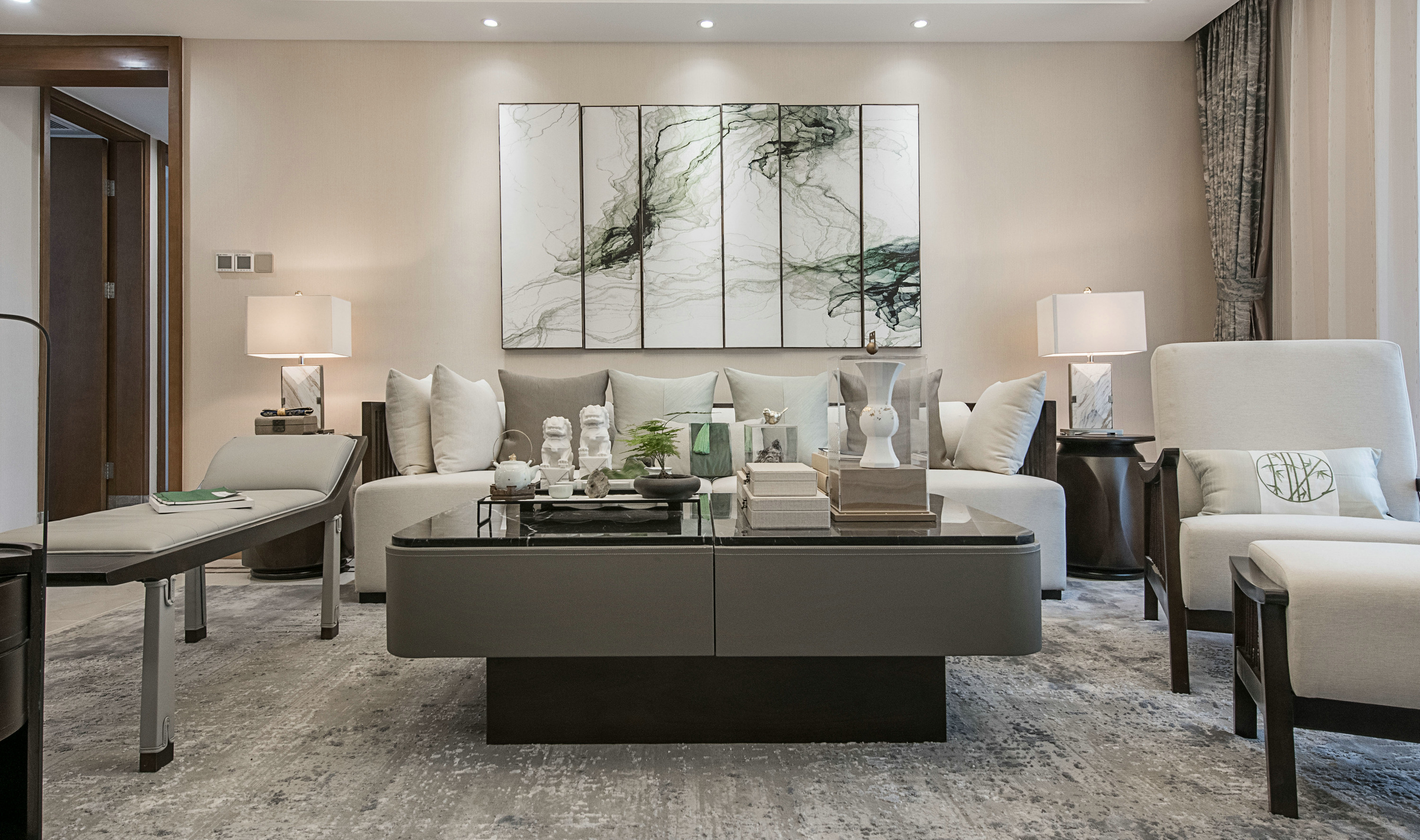 南京115平米清雅含蓄中式風(fēng)