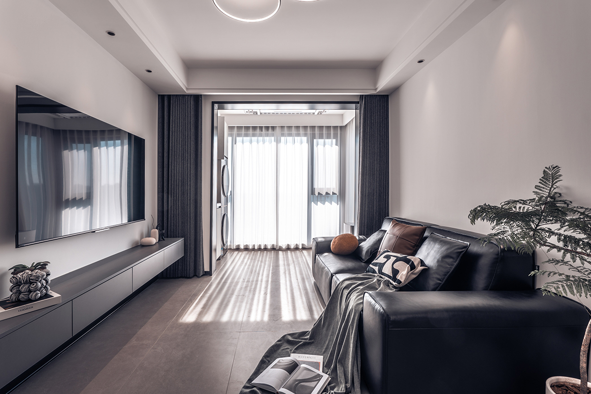 觀泓雅苑新房裝修，簡約黑白灰搭配有品質(zhì)