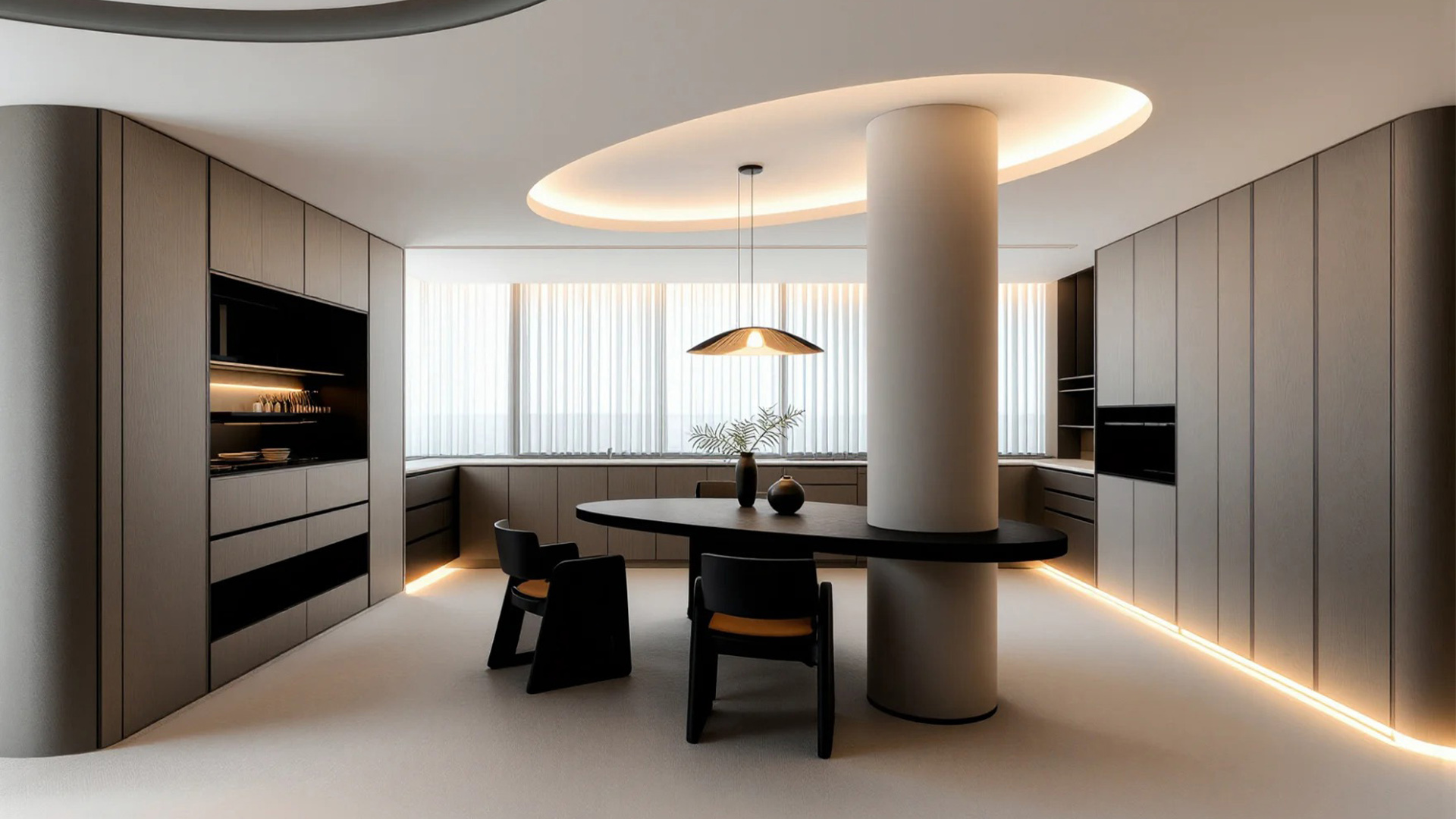 意式極簡(jiǎn)風(fēng)，開放式布局與中性色營(yíng)造質(zhì)感家居