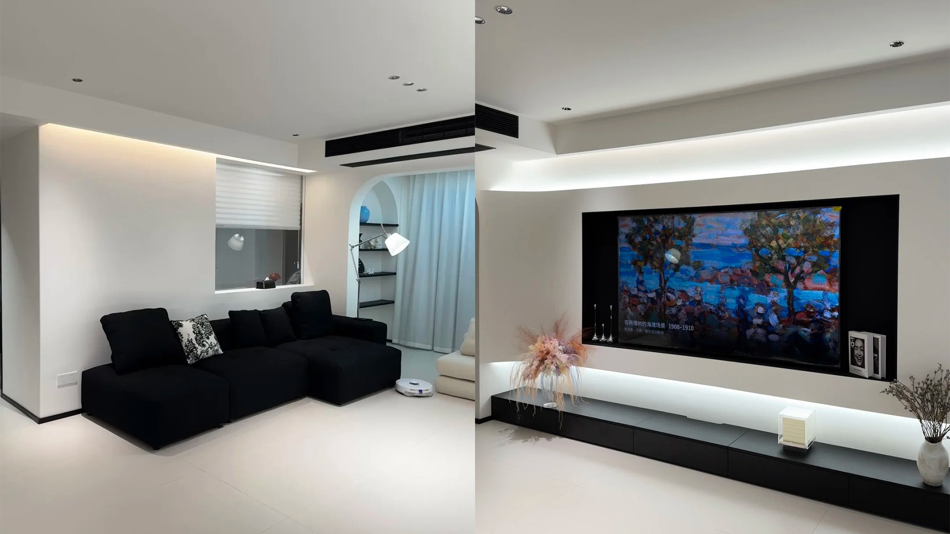 極簡風裝修靈感 | 黑白主調(diào)與流暢線條的現(xiàn)代美學