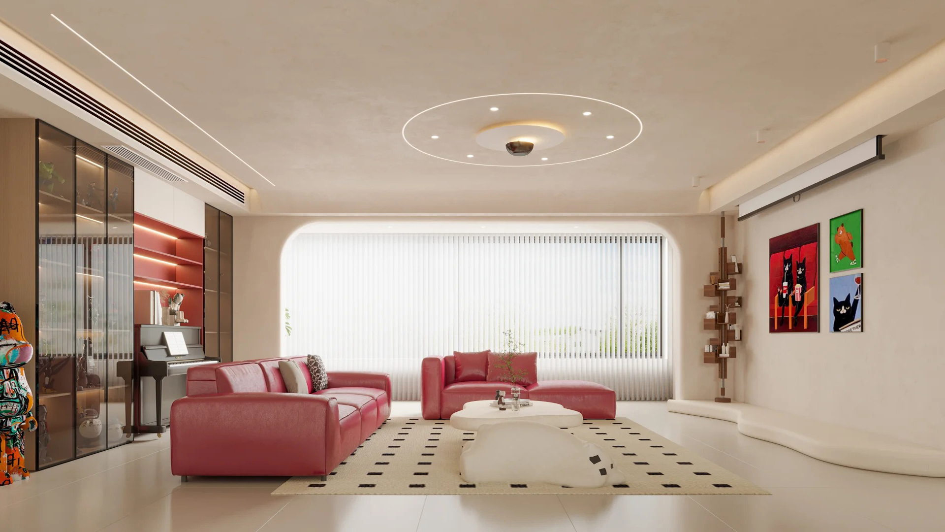 簡(jiǎn)約風(fēng)奶油色現(xiàn)代溫馨開闊家居空間設(shè)計(jì)美學(xué)