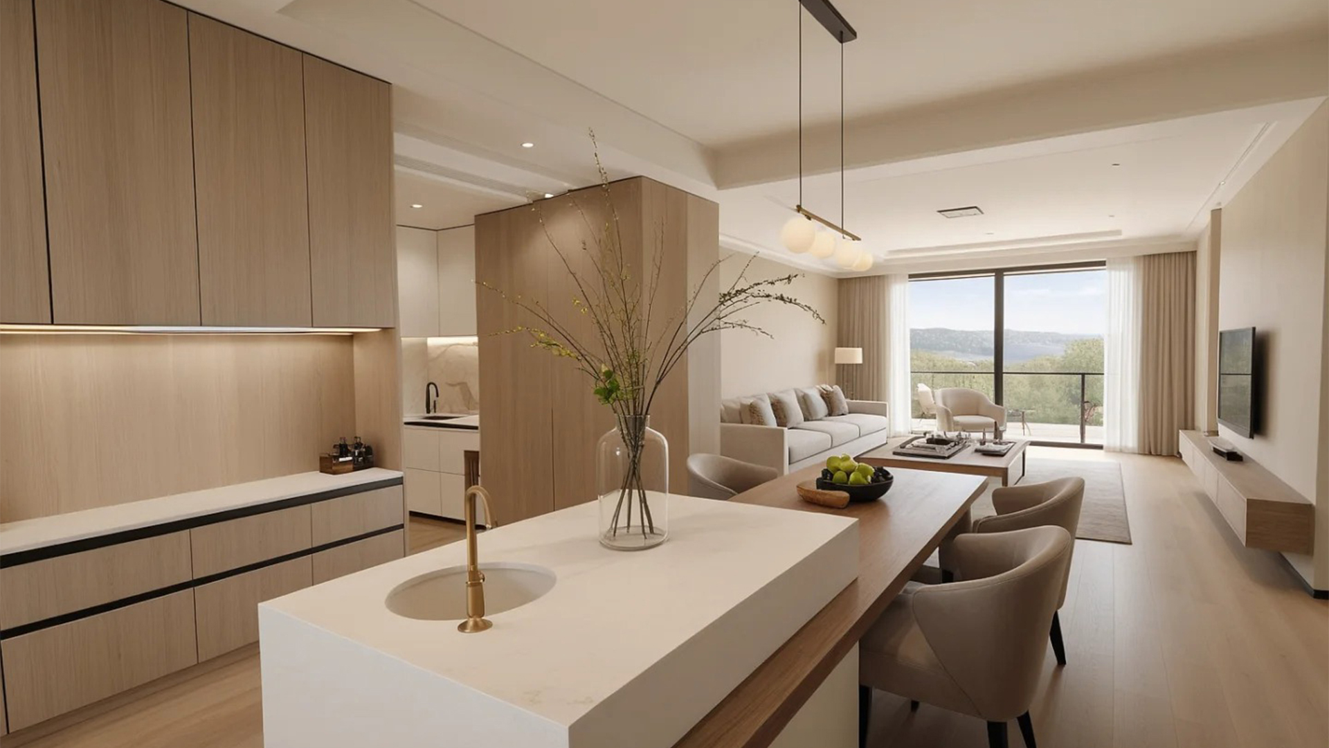 原木風自然紋理柔和色調(diào)，溫馨生活氣息彌漫空間